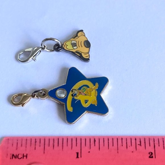 Vintage Disney Pluto Dog Charm Zipper Pull Purse Clip On for Bracelet Disneyana - Picture 9 of 9